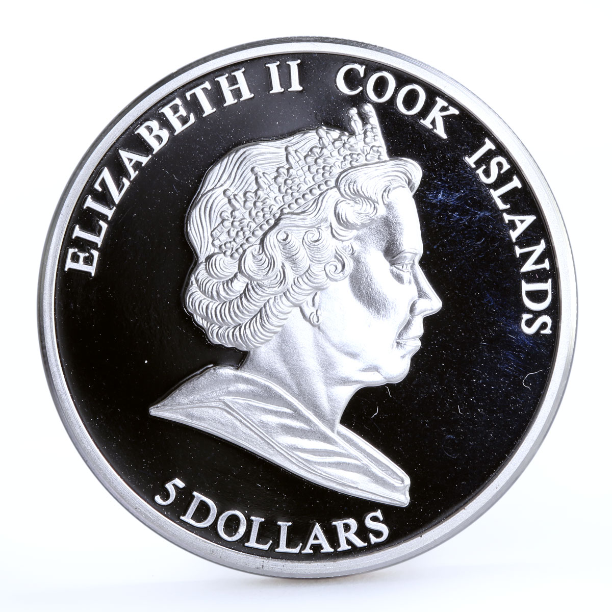 Cook Islands 5 dollars Refectory of Pecherski Church colored silver coin 2008