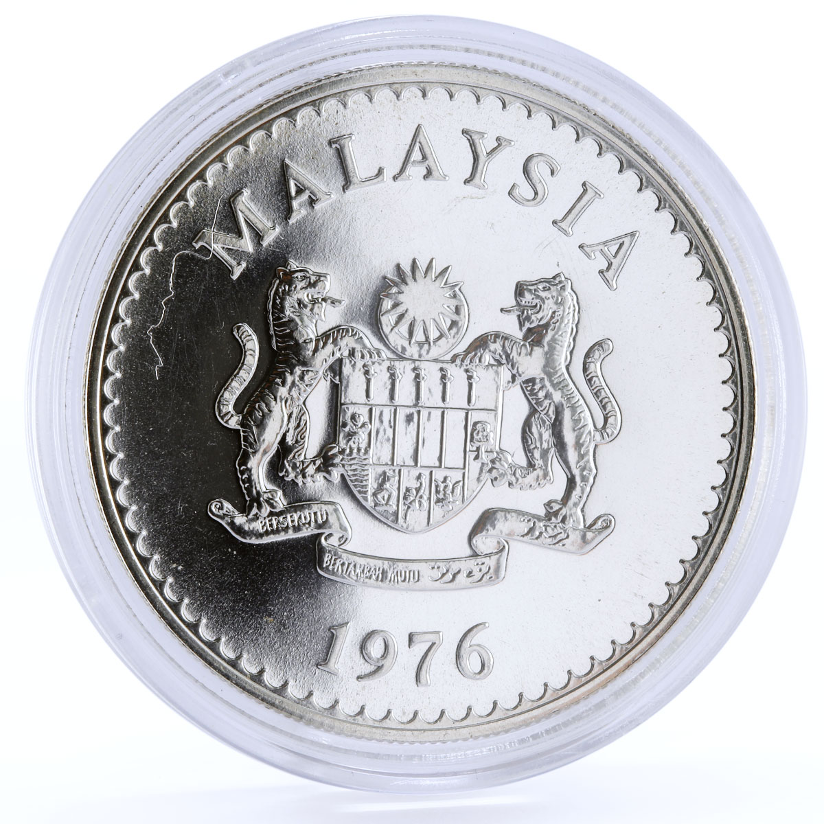 Malaysia 25 ringgit Conservation Hornbill Bird silver coin 1976