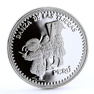 Peru 1 sol Danza de las Tijeras Dancing Festival Culture proof silver coin 1997