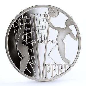 Peru 1 sol Olympic Sports Games Volleyball proof silver coin 2007