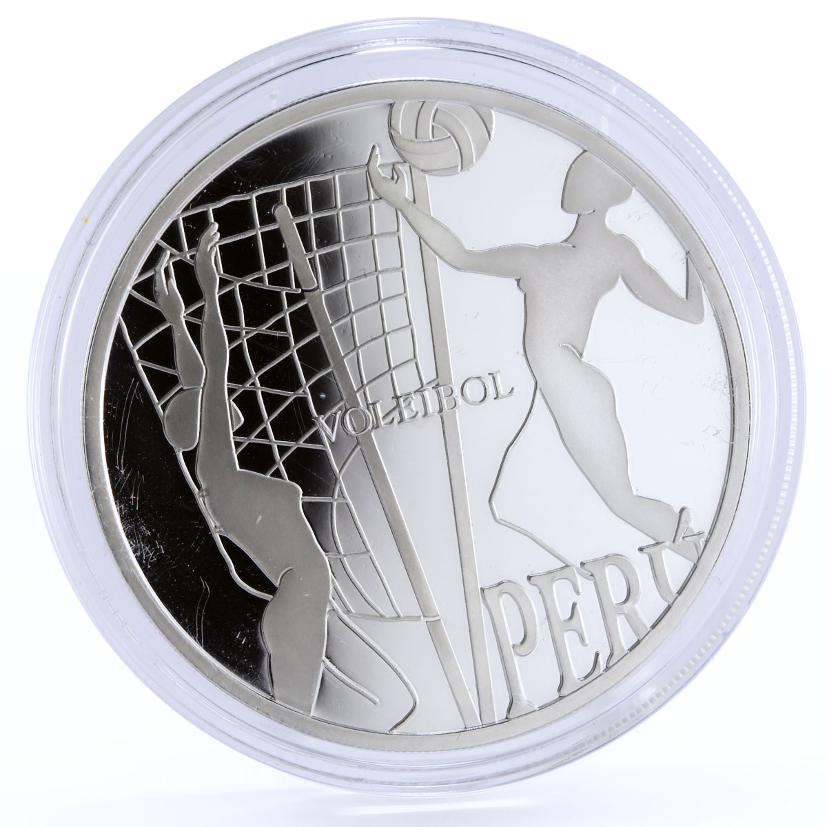 Peru 1 sol Olympic Sports Games Volleyball proof silver coin 2007