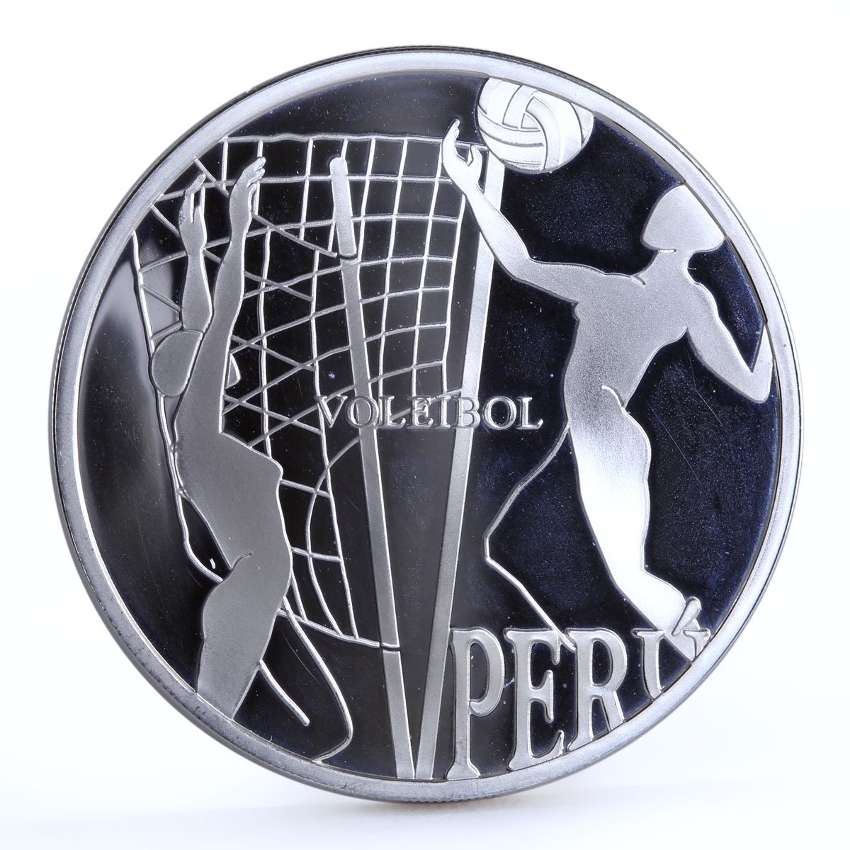 Peru 1 sol Olympic Sports Games Volleyball proof silver coin 2007