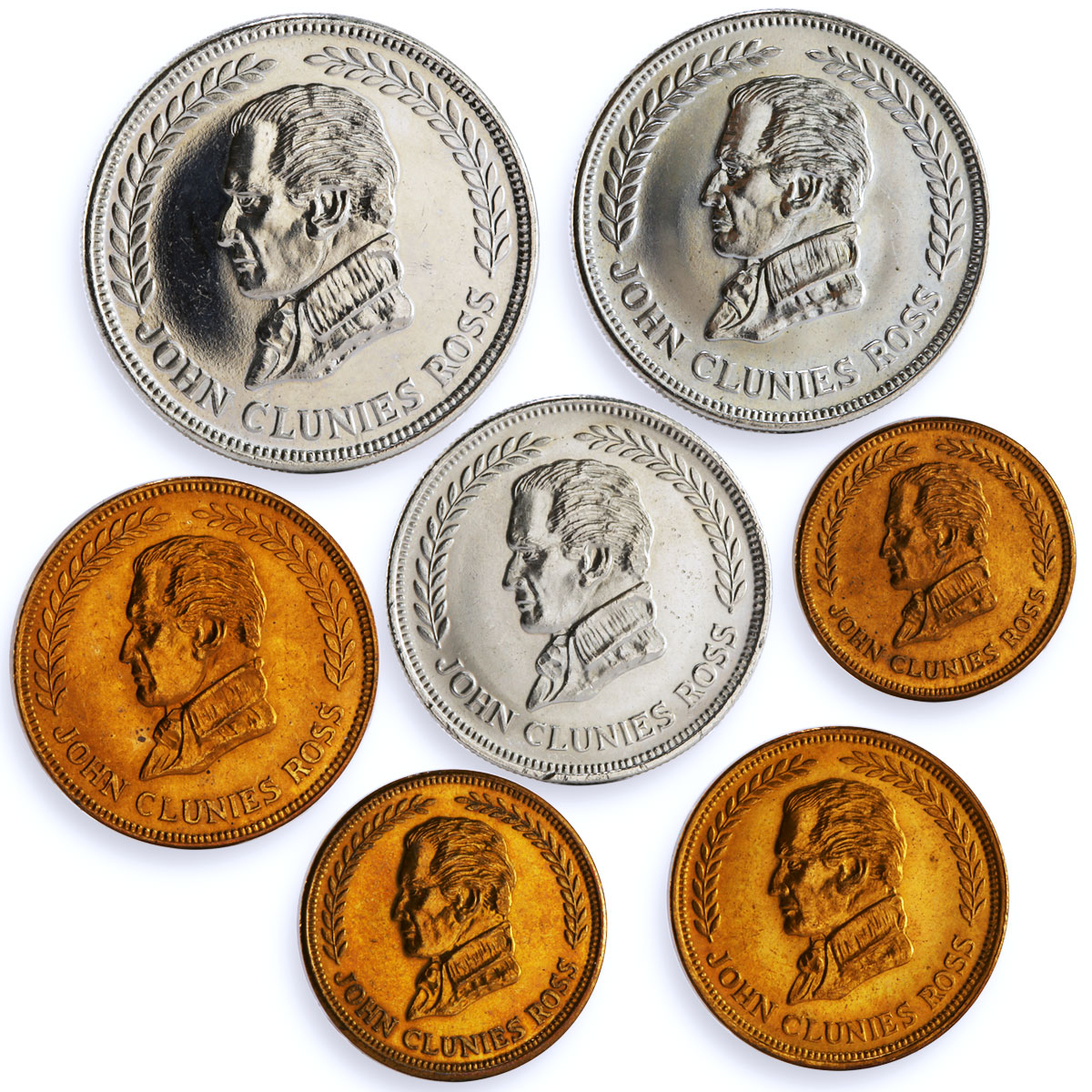 Cocos (Keeling) Islands set of 7 coins Standart Circulation CuNi coins 1977