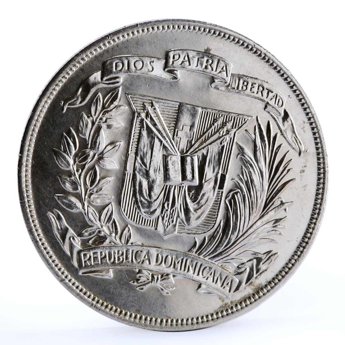 Dominican Republic 1 peso 12th American and Caribbean Games silver coin 1974