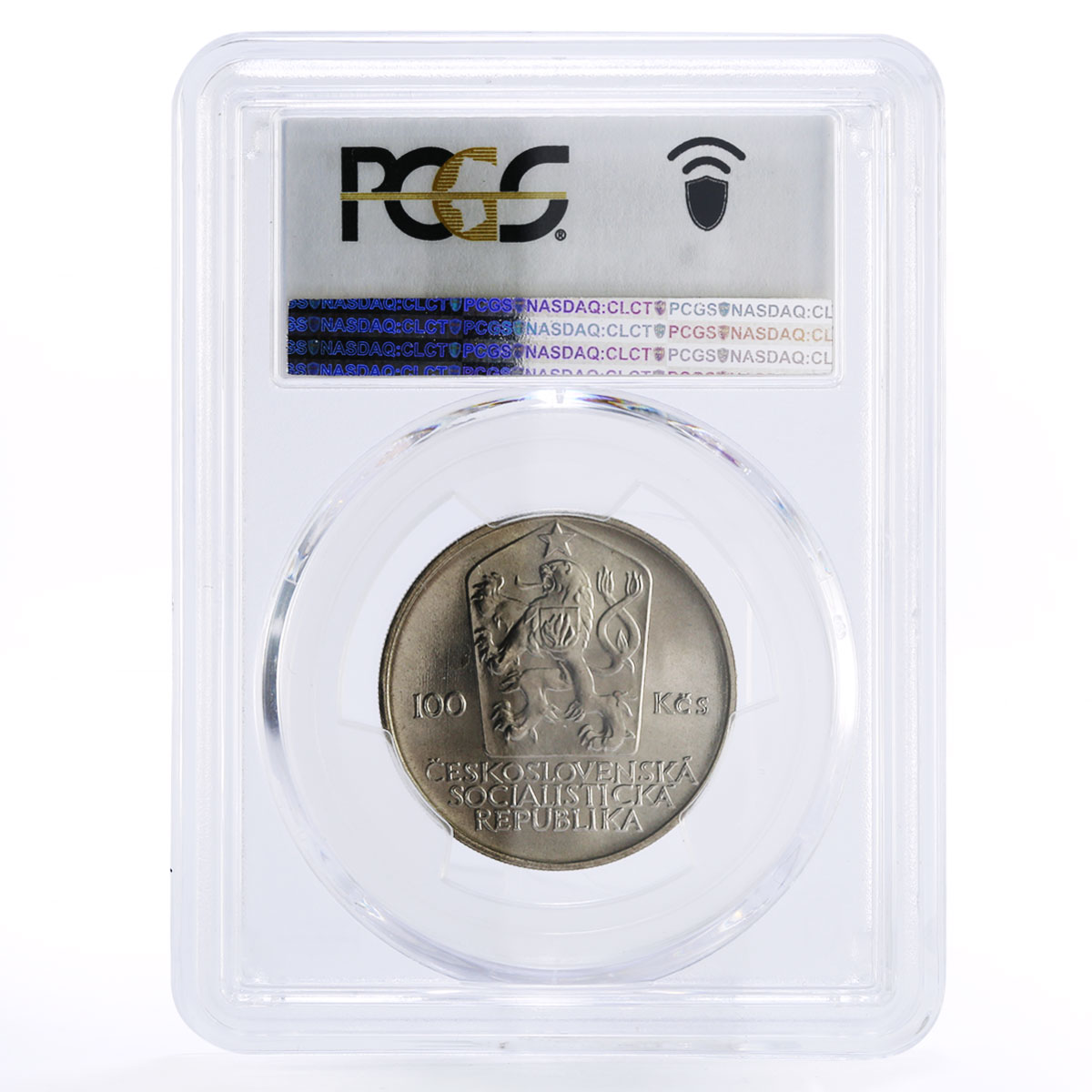 Czechoslovakia 100 korun Helsinki Conference Dove MS66 PCGS silver coin 1985