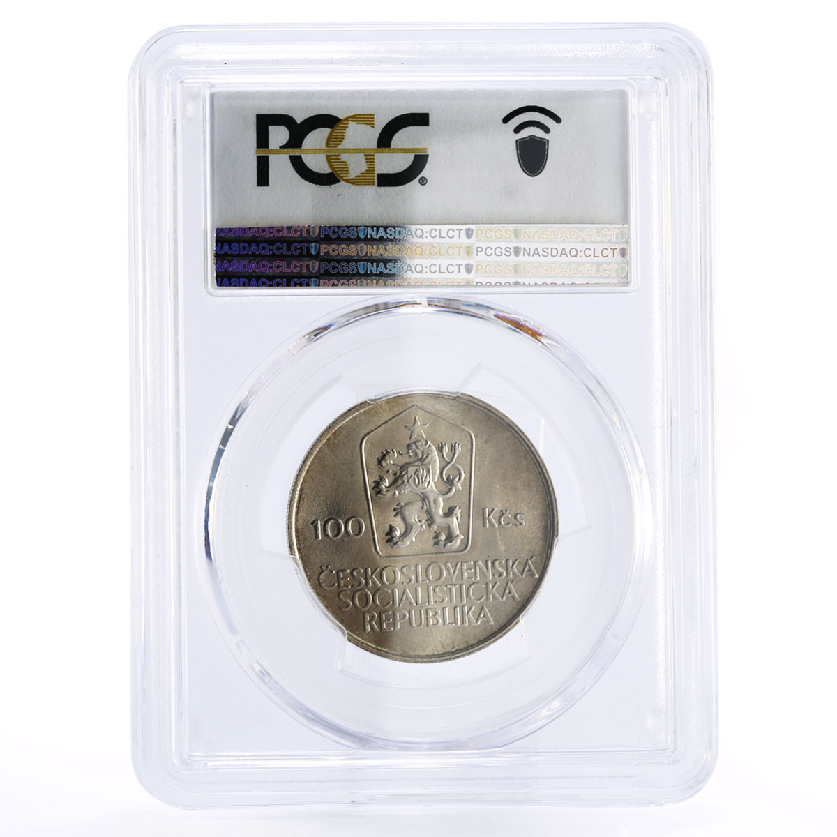 Czechoslovakia 100 korun Painter Jan Kupecky Art MS68 PCGS silver coin 1990