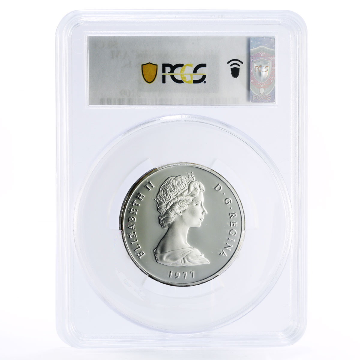 Turks and Caicos Islands 50 crowns George III PR69 PCGS silver coin 1977