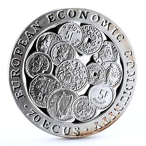 Gibraltar 70 ecu European Economic Community Coins of Europe silver coin 1993