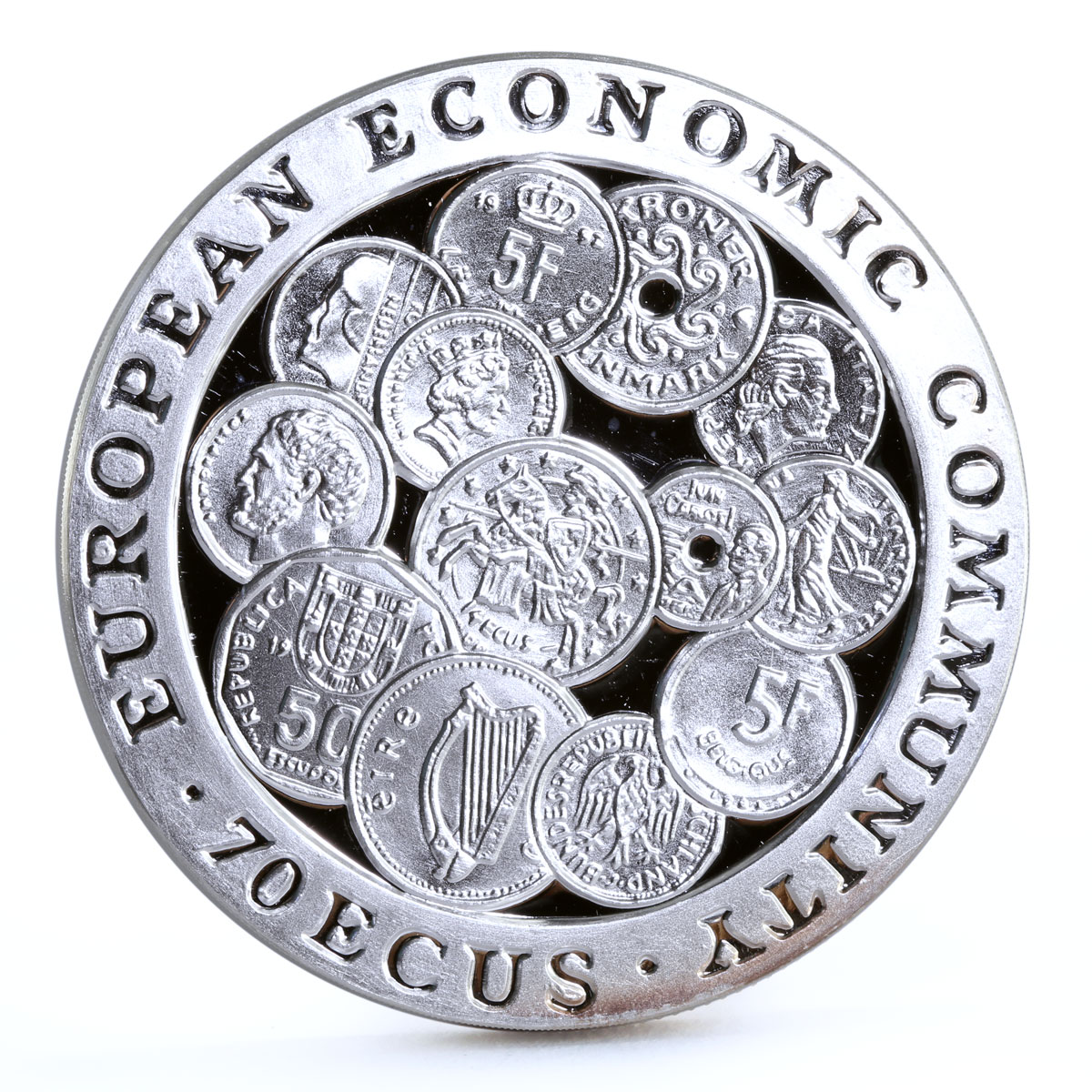 Gibraltar 70 ecu European Economic Community Coins of Europe silver coin 1993