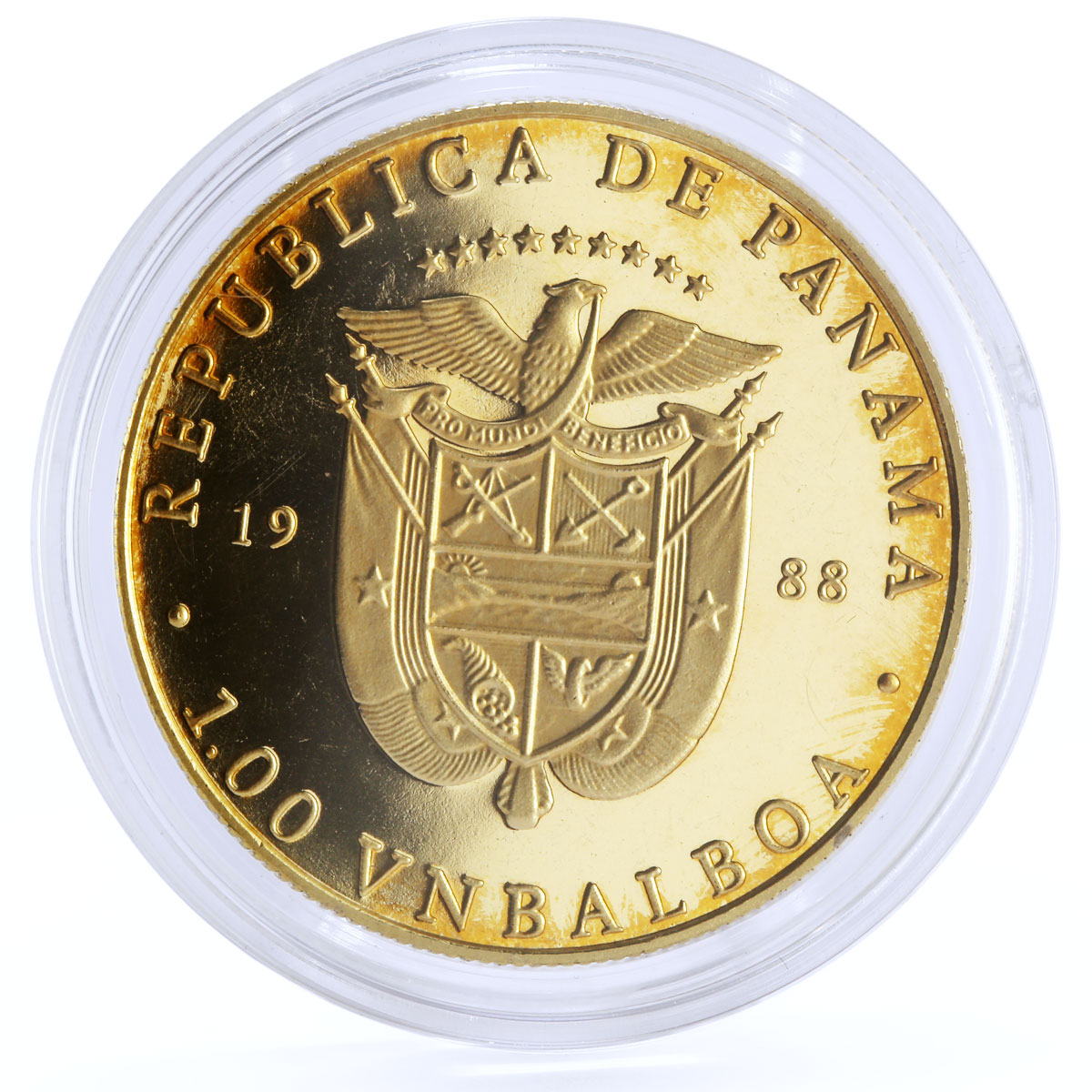 Panama 1 balboa President John Kennedy Statesman Bell Politics CuNi coin 1988