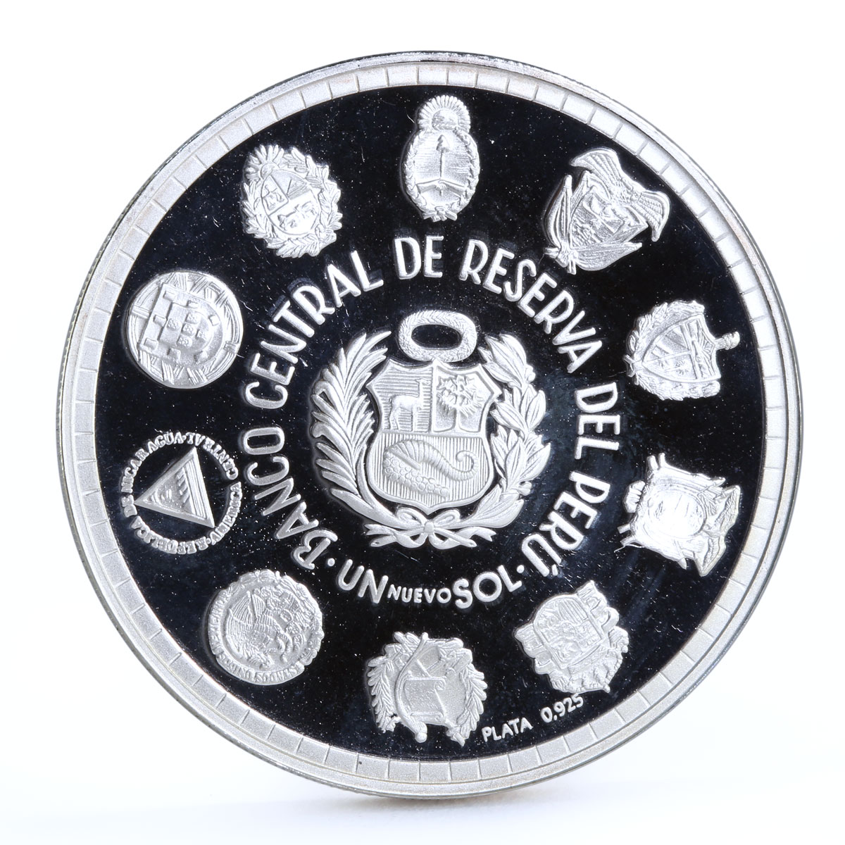 Peru 1 sol Ibero American series II Environmental Protection silver coin 1994