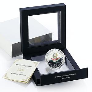 Tajikistan 50 somoni 20 Years of Independence colored proof silver 2011