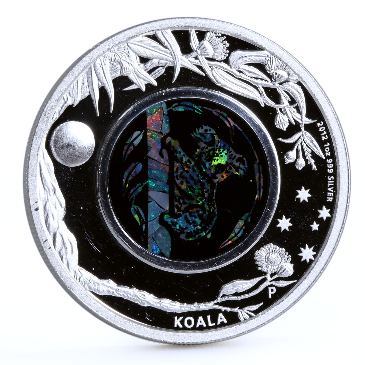 Australia 1 dollar Australian Opal series The Koala Fauna silver coin 2012