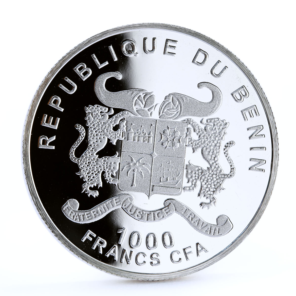 Benin 1000 francs Romantic Places Paris colored silver coin 2013