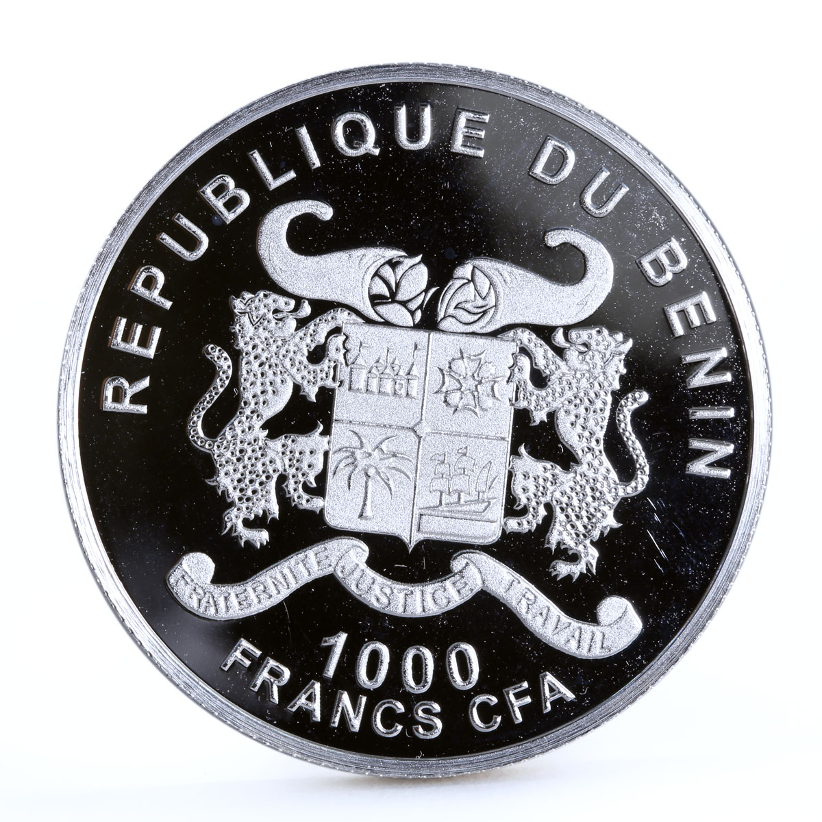 Benin 1000 francs Romantic Places Paris colored silver coin 2013