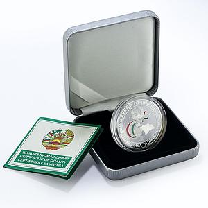 Tajikistan 100 somoni 20 Years Commonwealth Independent States silver coin 2011