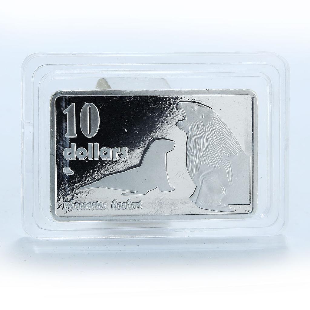 Oakland Islands 10 dollars Oakland Sea Lion coin 2017