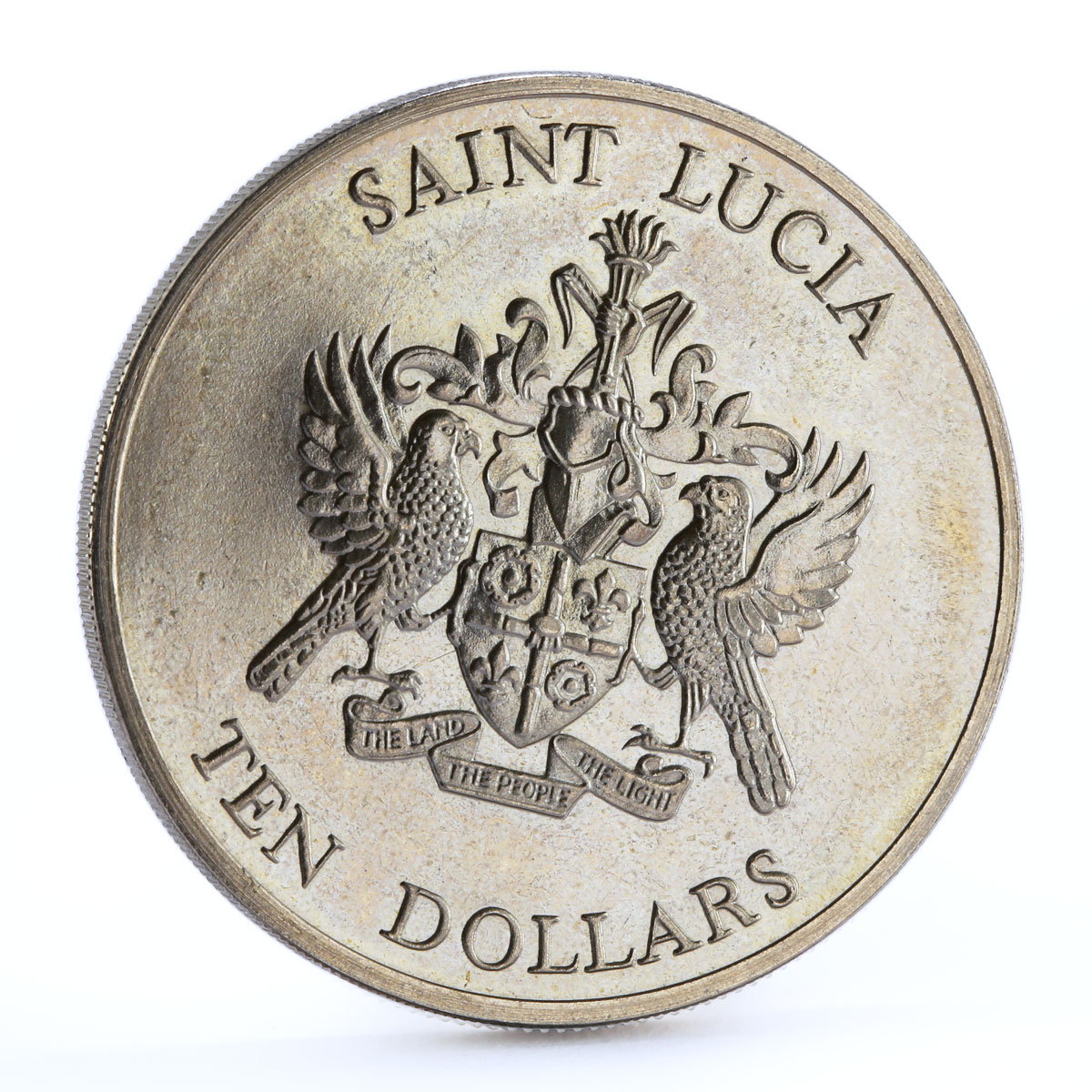 Saint Lucia 10 dollars Naval Battle of the Saints Ships Clippers CuNi coin 1982