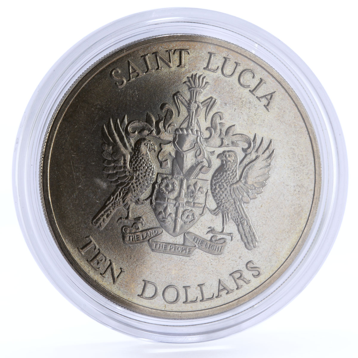 Saint Lucia 10 dollars Naval Battle of the Saints Ships Clippers CuNi coin 1982