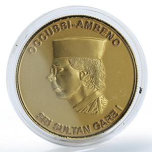 Oecussi-Ambeno 50 ringgit Kuala Waals goldplated coin 2006