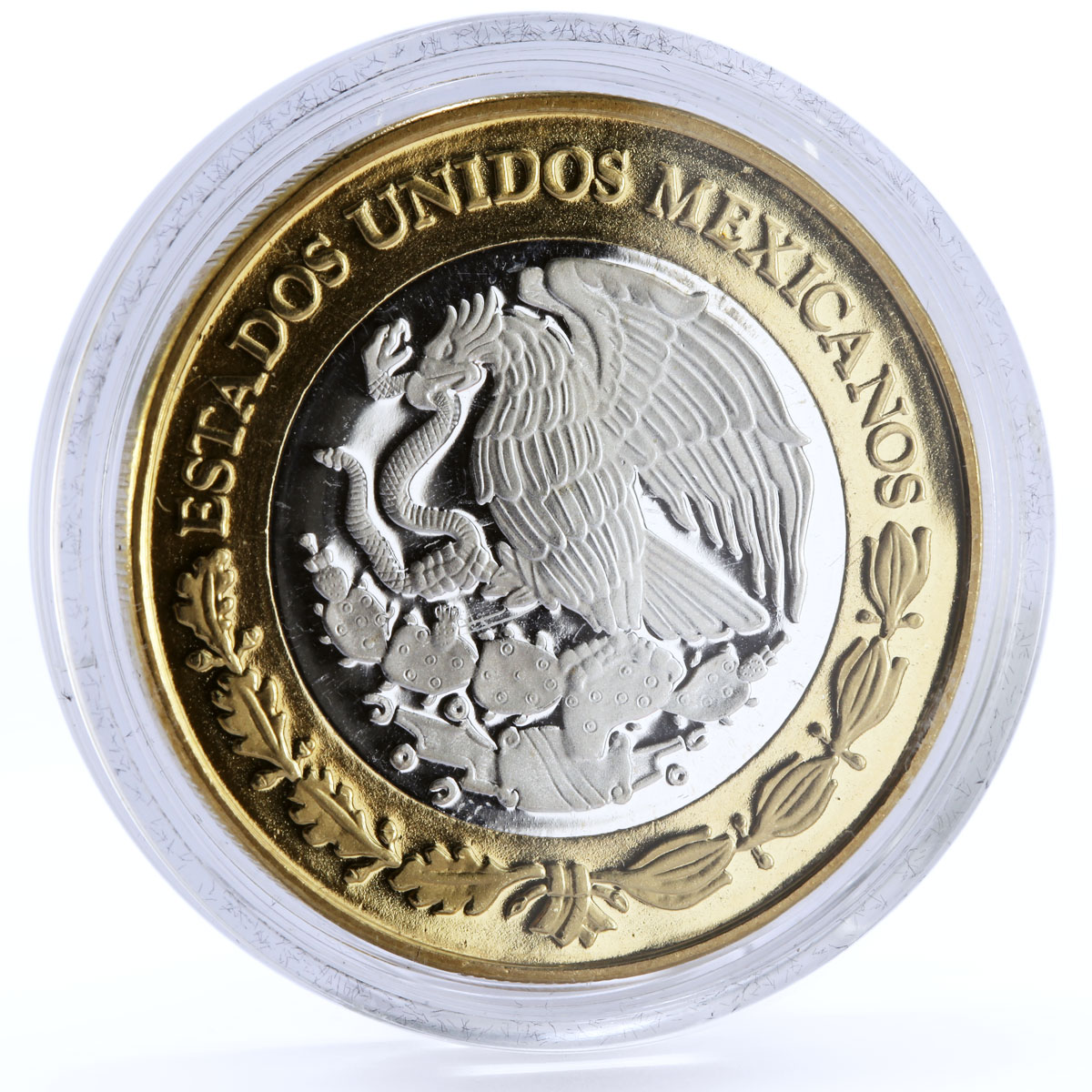 Mexico 100 pesos Numismatica Heritage 1824 8 Reales bimetal coin 2011