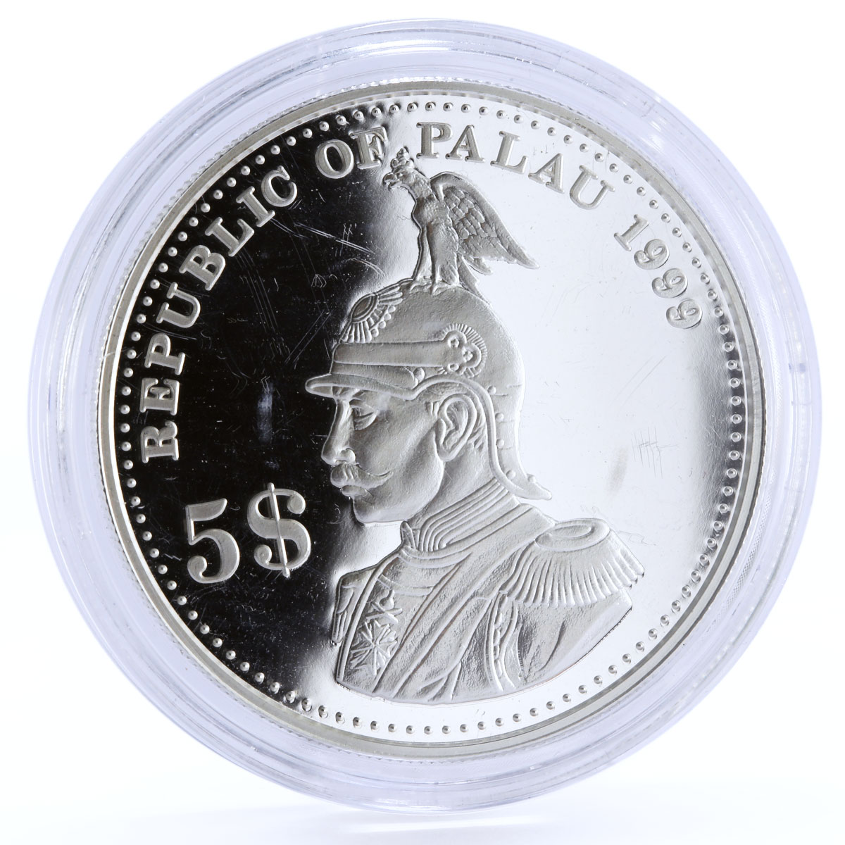 Palau 5 dollars International Coins series German Samoa silver coin 1999