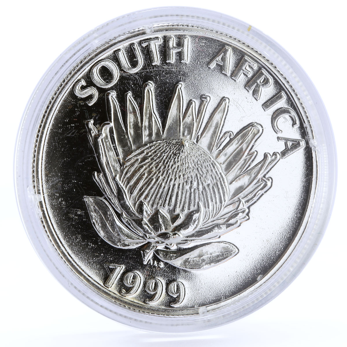 South Africa 1 rand National Mining Industry Plants Mine Tower silver coin 1999