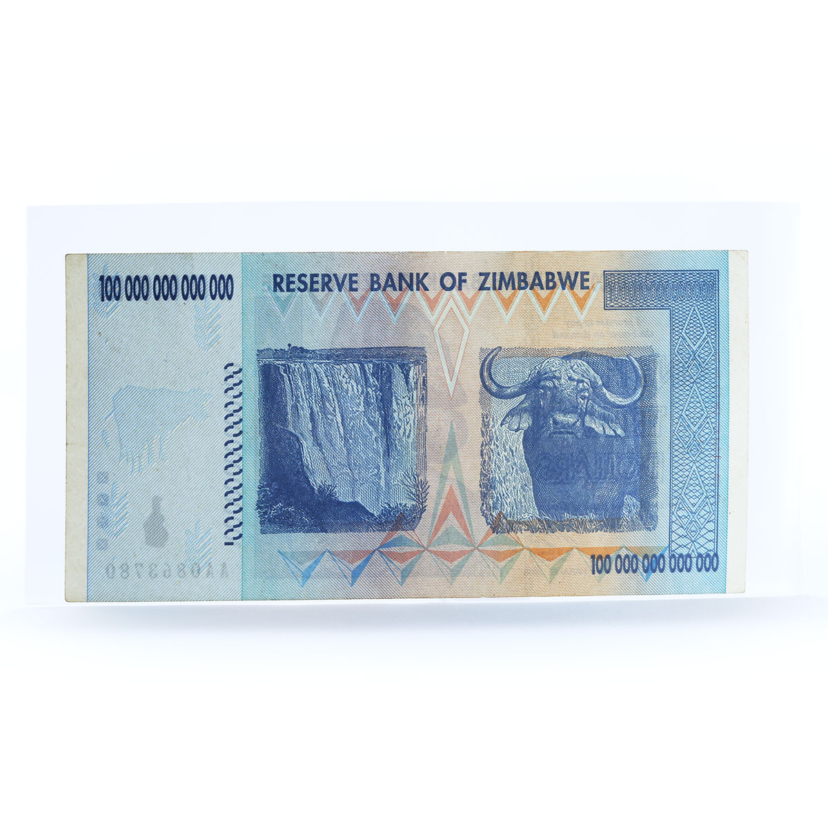 ZIMBABWE 100 TRILLION DOLLARS BANKNOTE CURRENCY UNCIRCULATED 2008