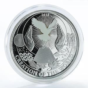 Palau 2 Dollars Creation of the world Biblical Stories Religion coin 2011