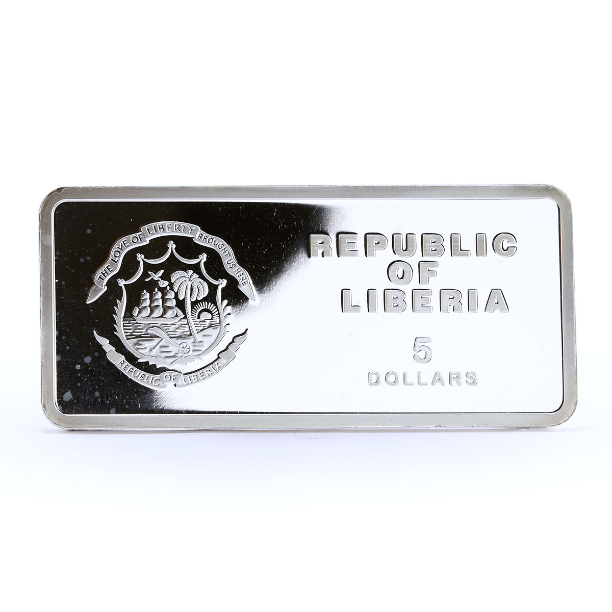 Liberia 5 dollars Lunar Calendar series Year of the Tiger silver coin 2010