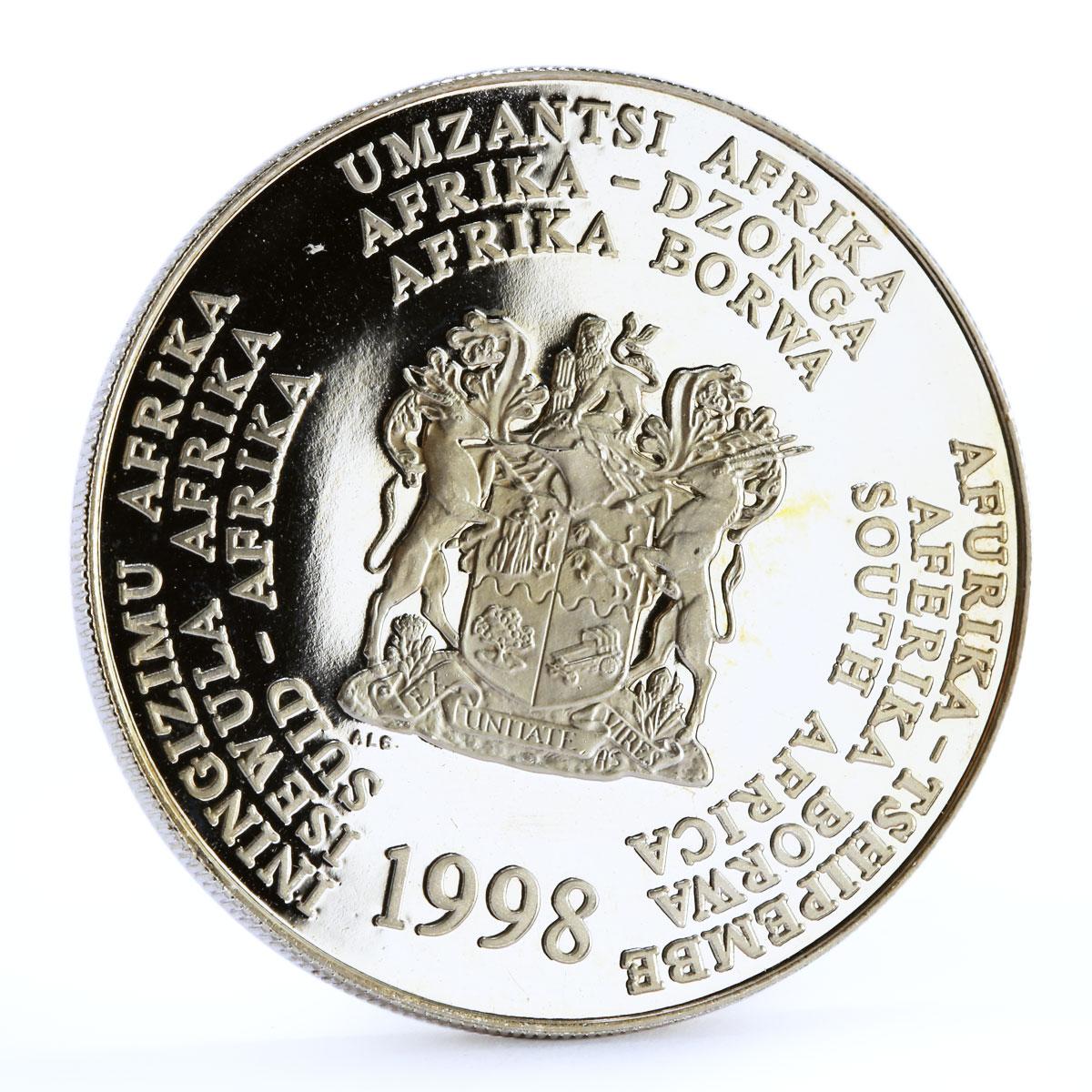 South Africa 2 rand Endangered Widlife Jackass Penguin Fauna silver coin 1998