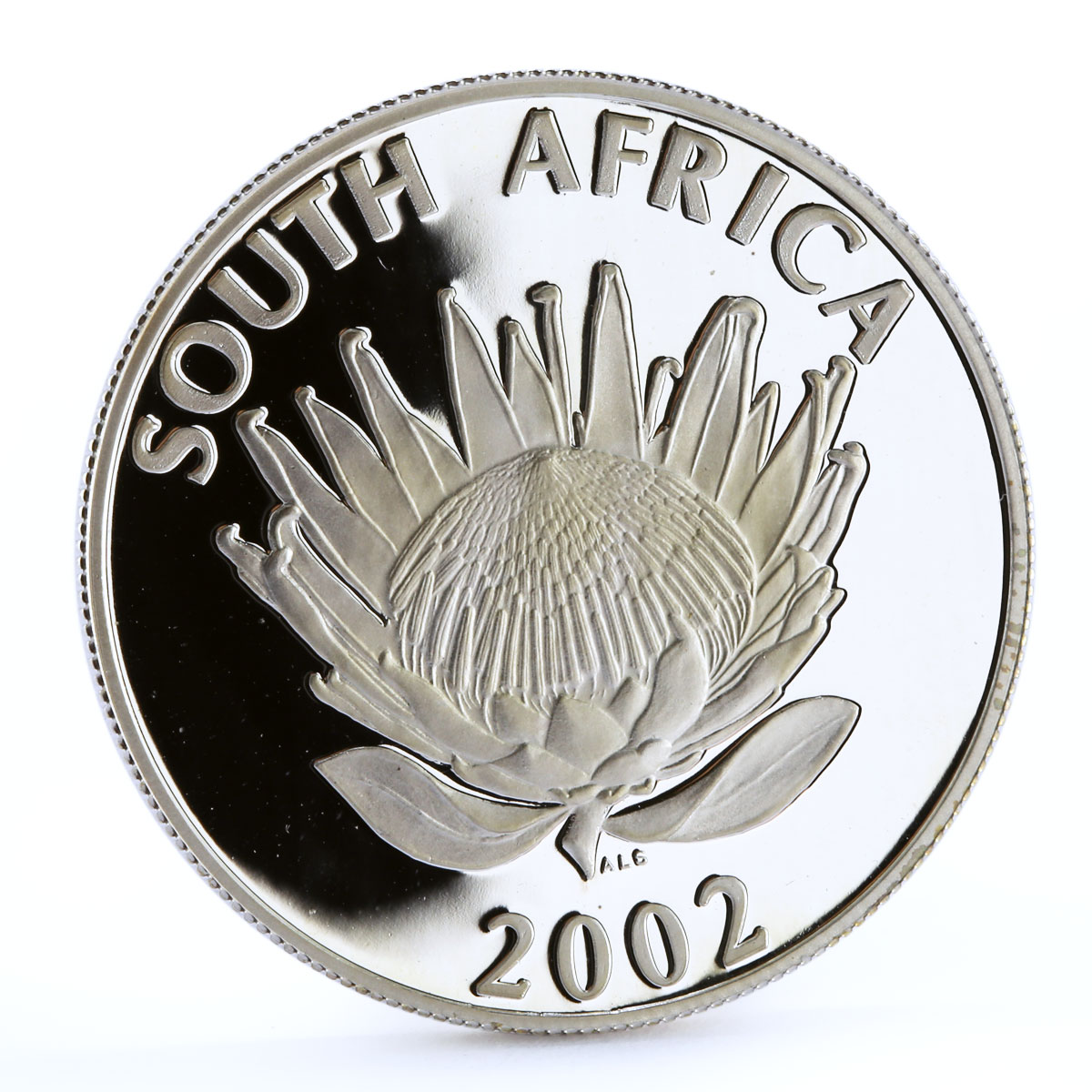 South Africa 1 rand National Soccer Team Football Bafana Bafana silver coin 2002