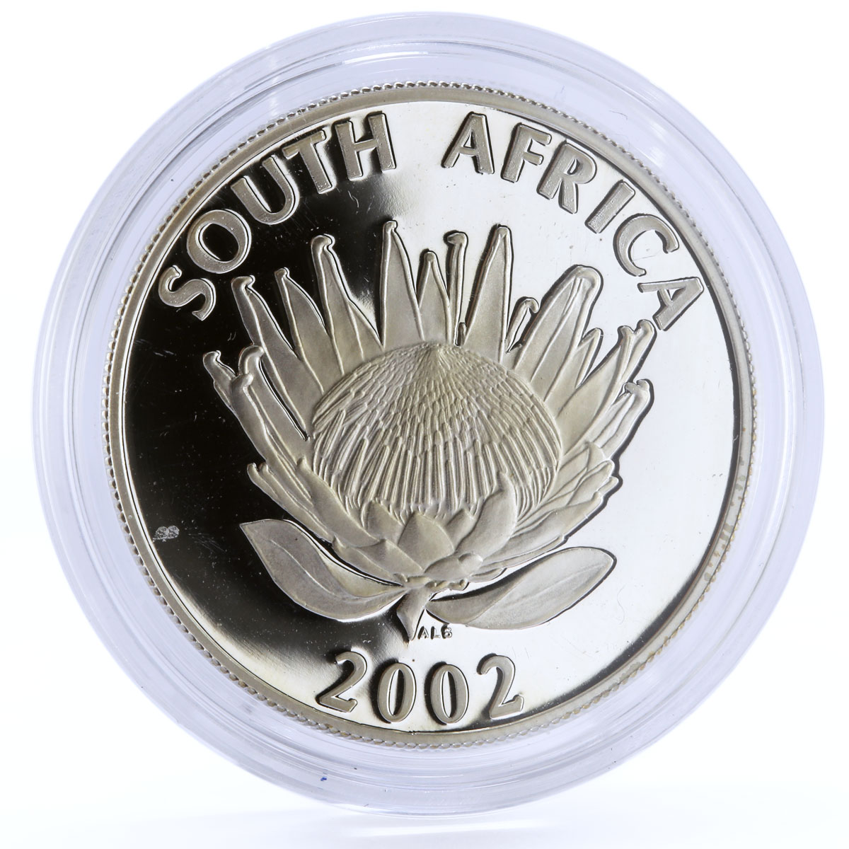 South Africa 1 rand National Soccer Team Football Bafana Bafana silver coin 2002