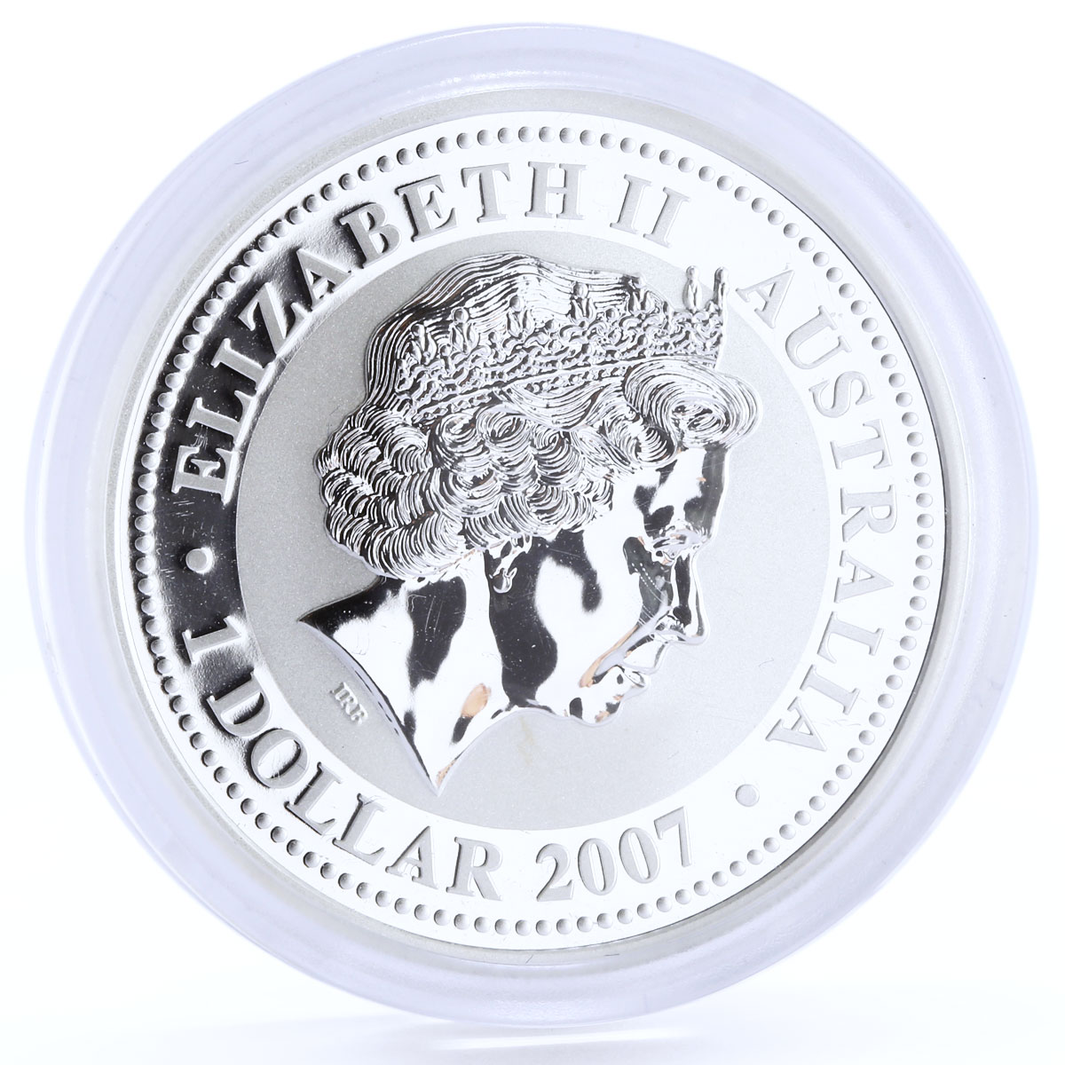 Australia 1 dollar Lunar Calendar I Year of the Mouse gilded silver coin 2007