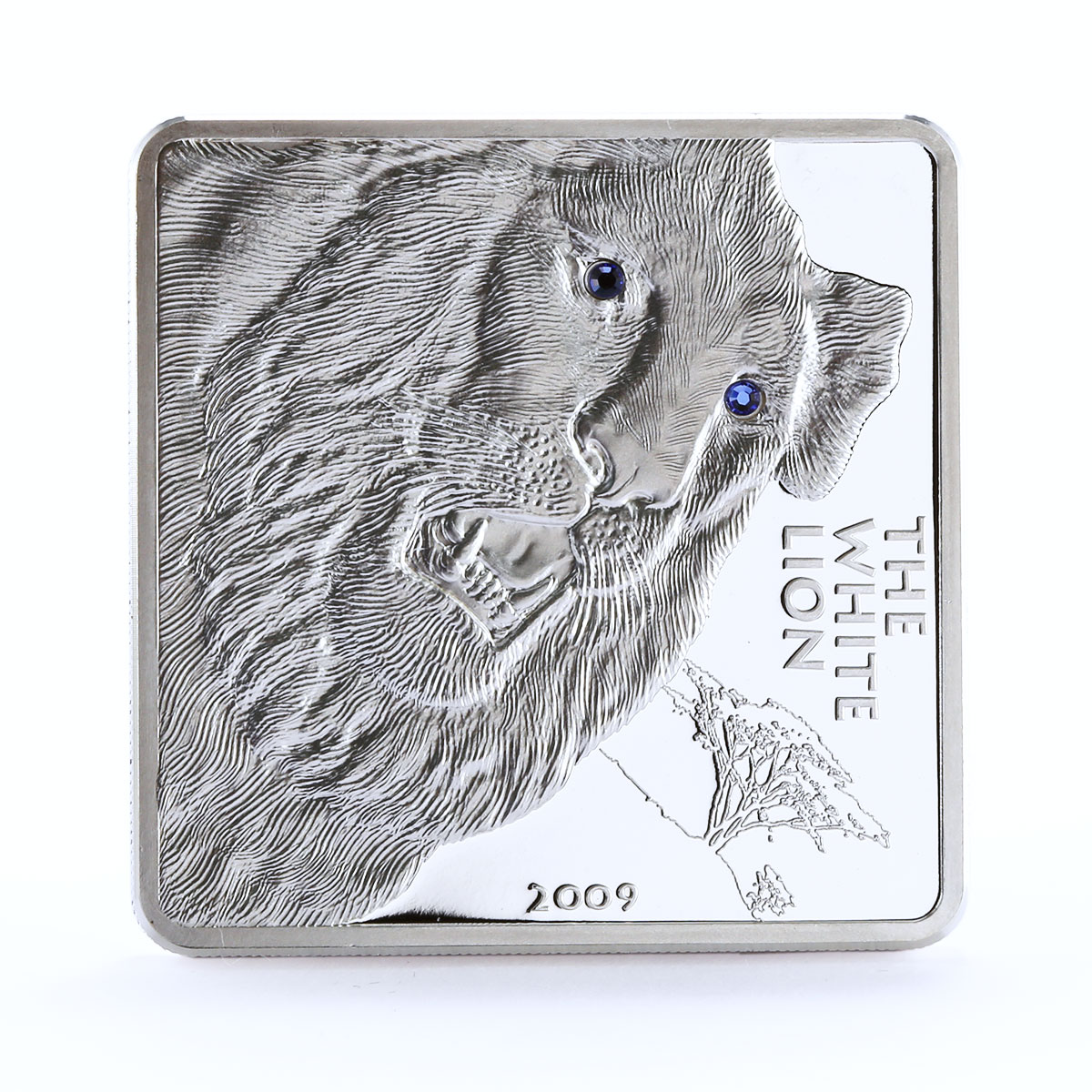 Malawi 50 kwacha African Wildlife White Lion Fauna proof silver coin 2009