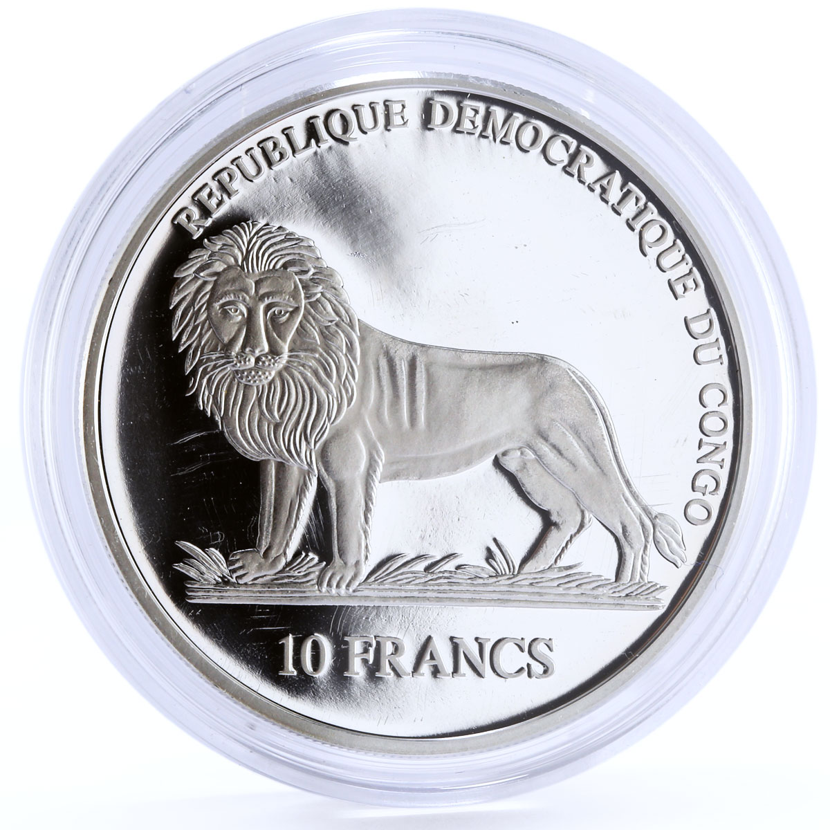 Congo 10 francs Three Holy Kings Caspar Camel Desert proof silver coin 2005