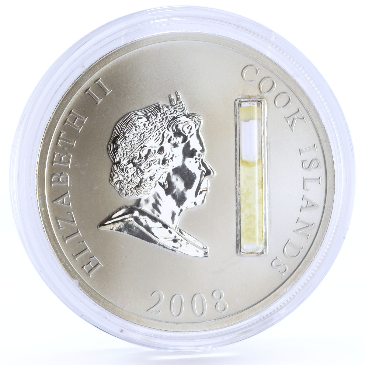 Cook Island 10 dollars Sir John Davidson Rockefeller Oil proof silver coin 2008