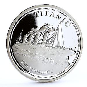 Somali 250 shillings Cruise Liner Titanic Ship Steamer proof silver coin 1999