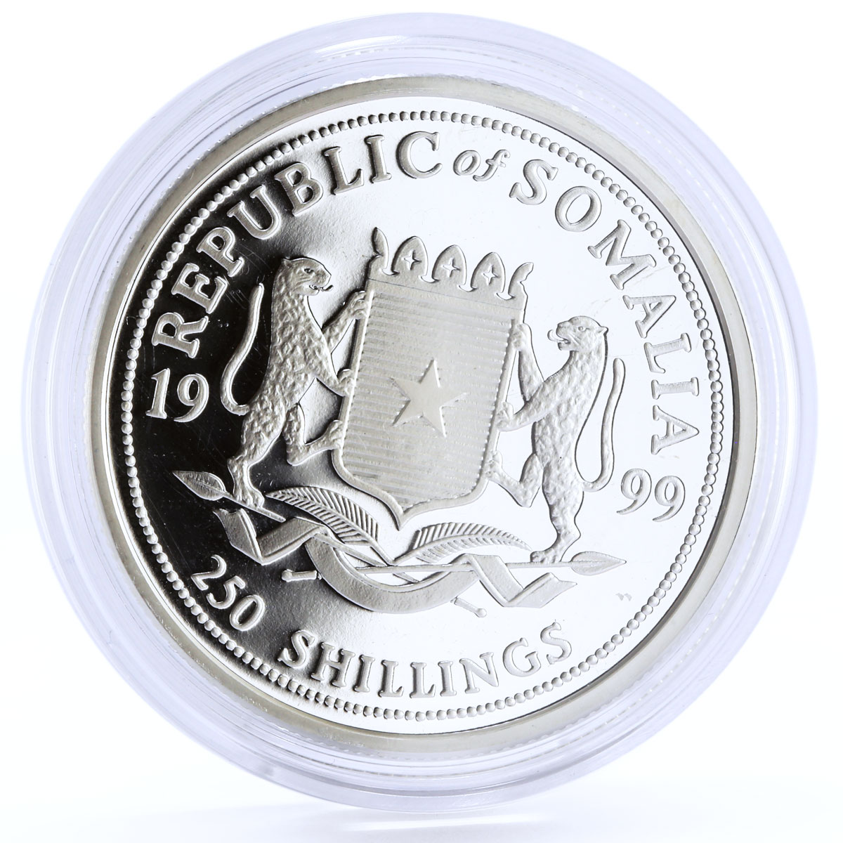 Somali 250 shillings Cruise Liner Titanic Ship Steamer proof silver coin 1999