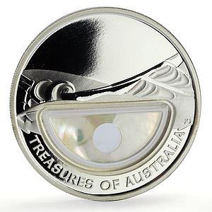 Australia 1 dollar Treasures Oyster w/o Pearls in Locket proof silver coin 2011