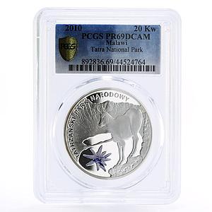 Malawi 20 kwacha Tatra National Park Goat Fauna PR69 PCGS silver coin 2010