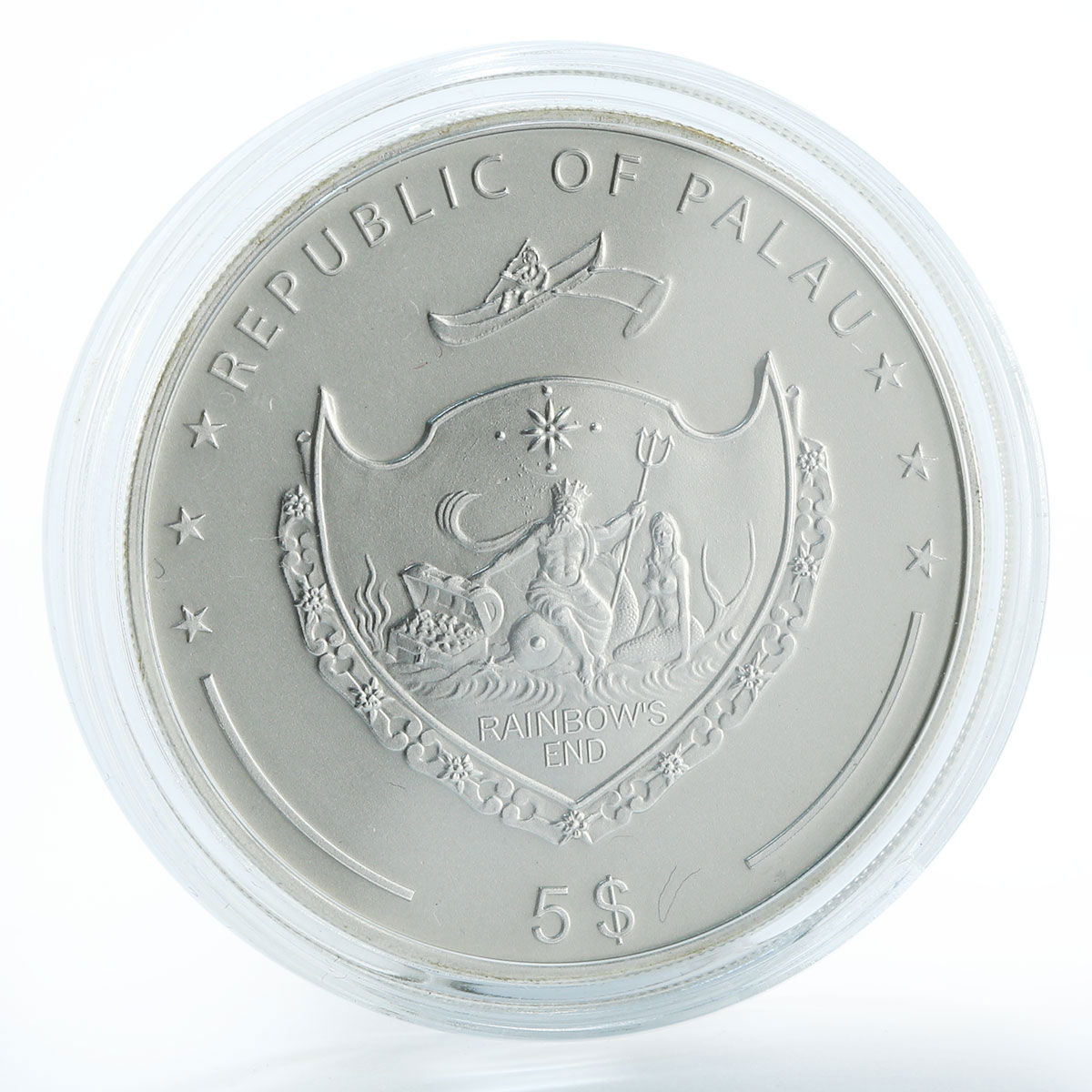 Palau 5 dollars Scent of paradise Sea breeze silver coin 2010