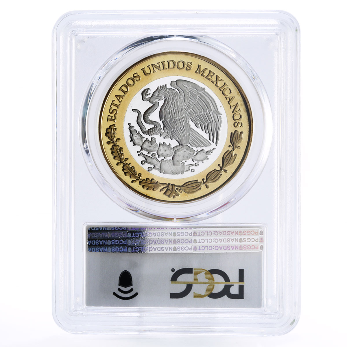 Mexico 100 pesos Numismatic Heritage SUD 8 Reales PL70 PCGS bimetal coin 2011