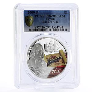 Tuvalu 1 dollar Scottish Sailor William Kidd PR69 PCGS silver coin 2009