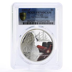Tuvalu 1 dollar Welsh Privateer Sir Henry Morgan PR70 PCGS silver coin 2009