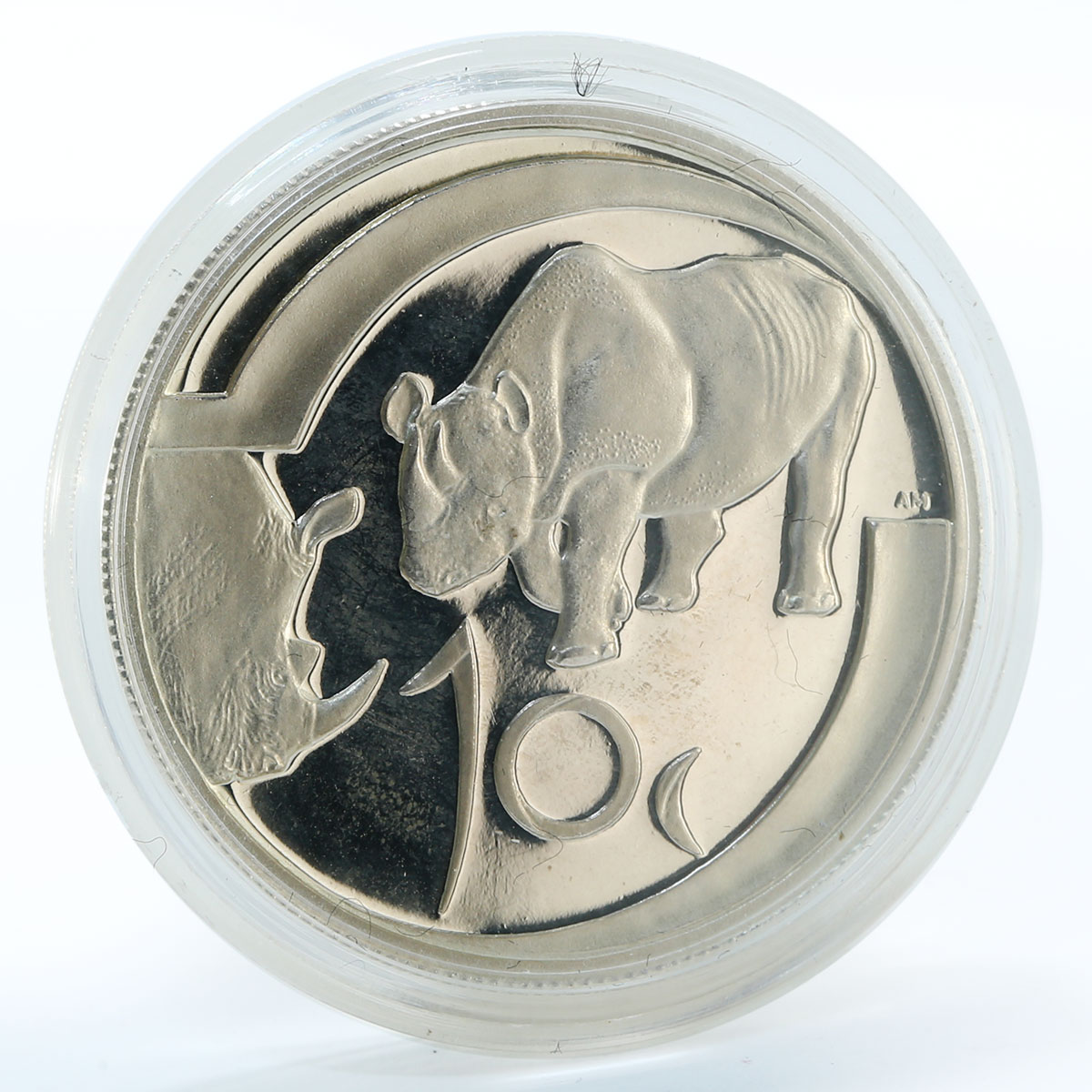 South Africa set 4 coins Wildlife Series The Rhino proof silver coin 2003