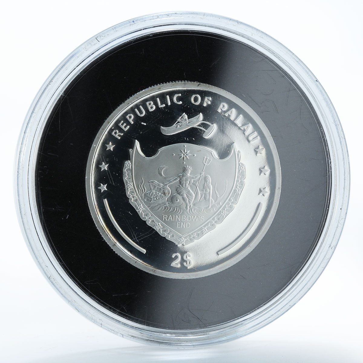 Palau, 2 dollars, Year of the Horse, Lunar Calendar silver proof coin 2014