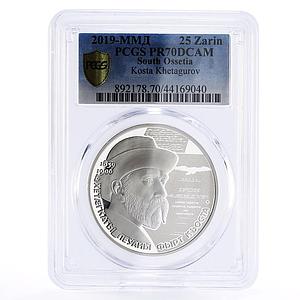 South Ossetia 25 zarin Birth of Kosta Khetagurov PR70 PCGS silver coin 2019