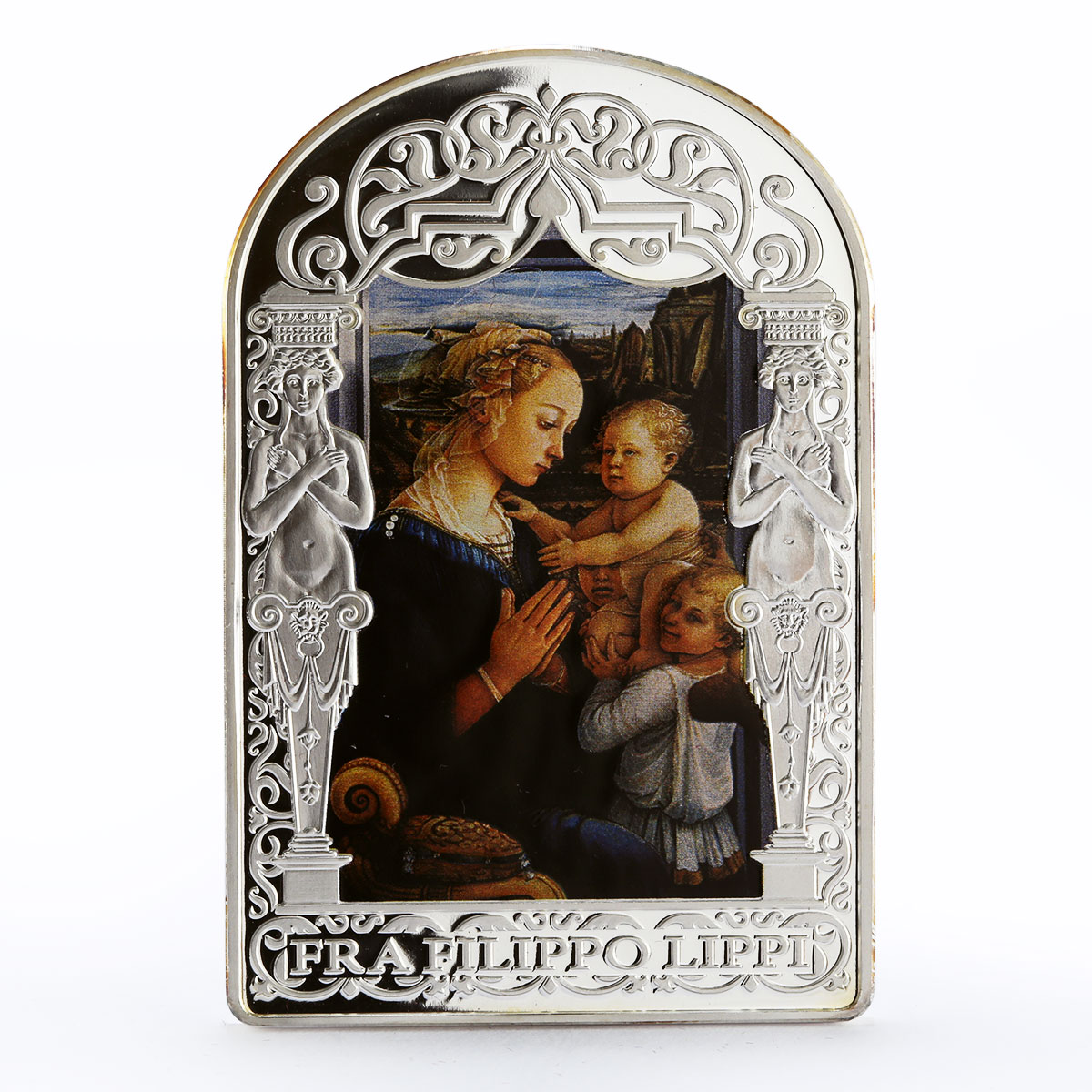 Andorra 15 diners Filippo Lippi Madona and Child with Angels silver coin 2013