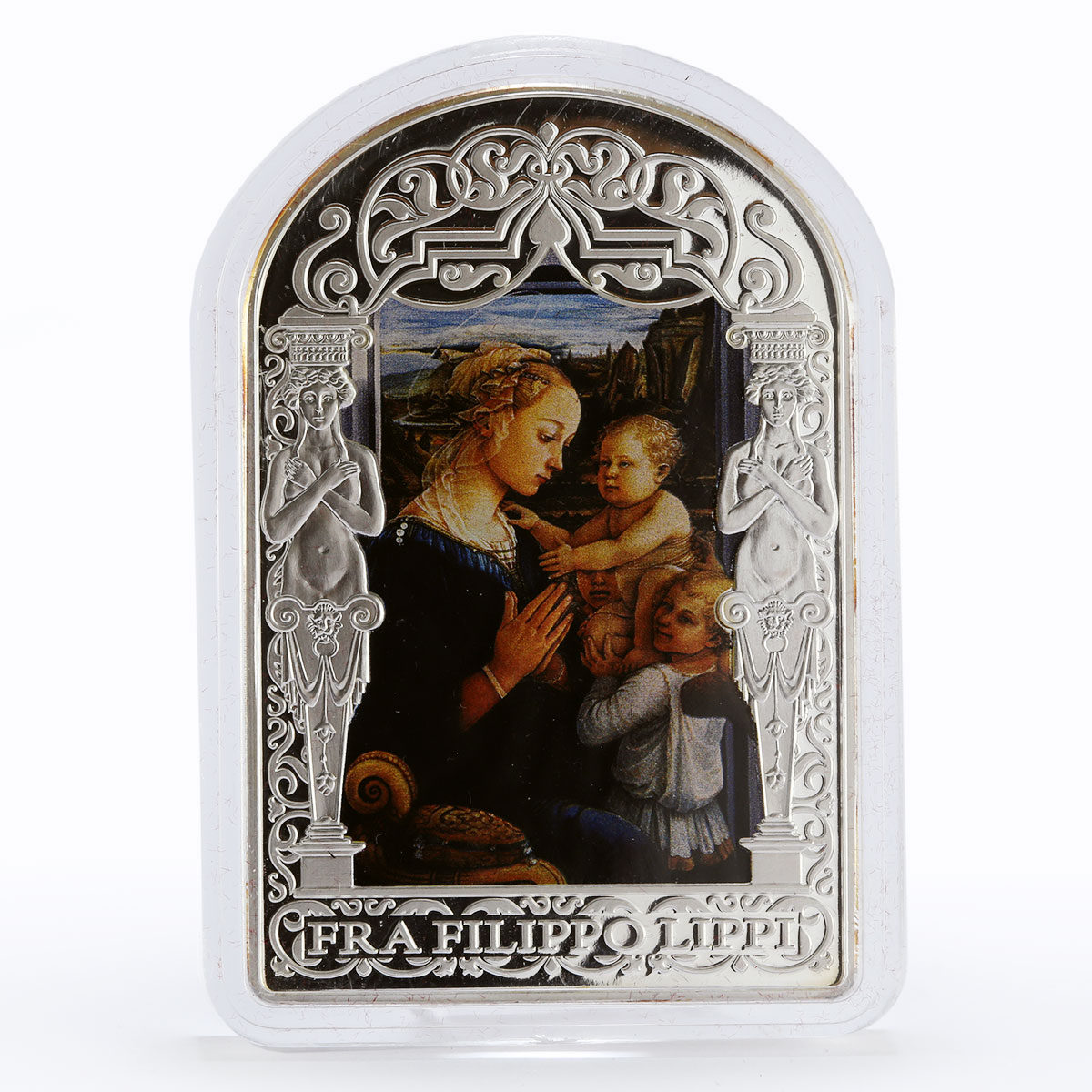 Andorra 15 diners Filippo Lippi Madona and Child with Angels silver coin 2013